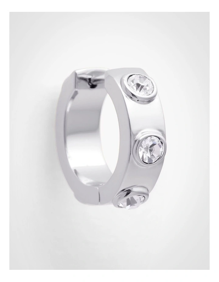 Avery Hoop Earrings in Silver image 3