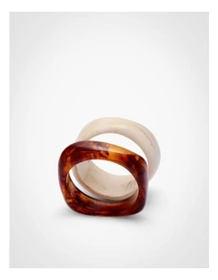 Isla Bangle Set in Multi Natural