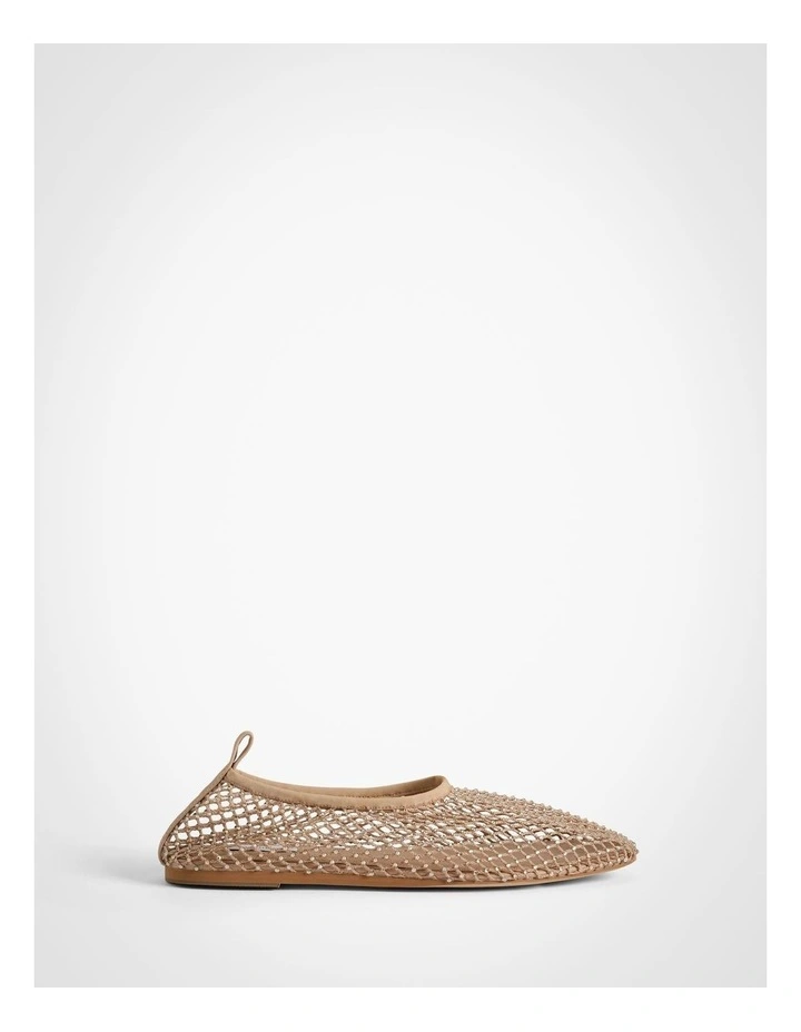 Mindy Mesh Flats in Nude image 1