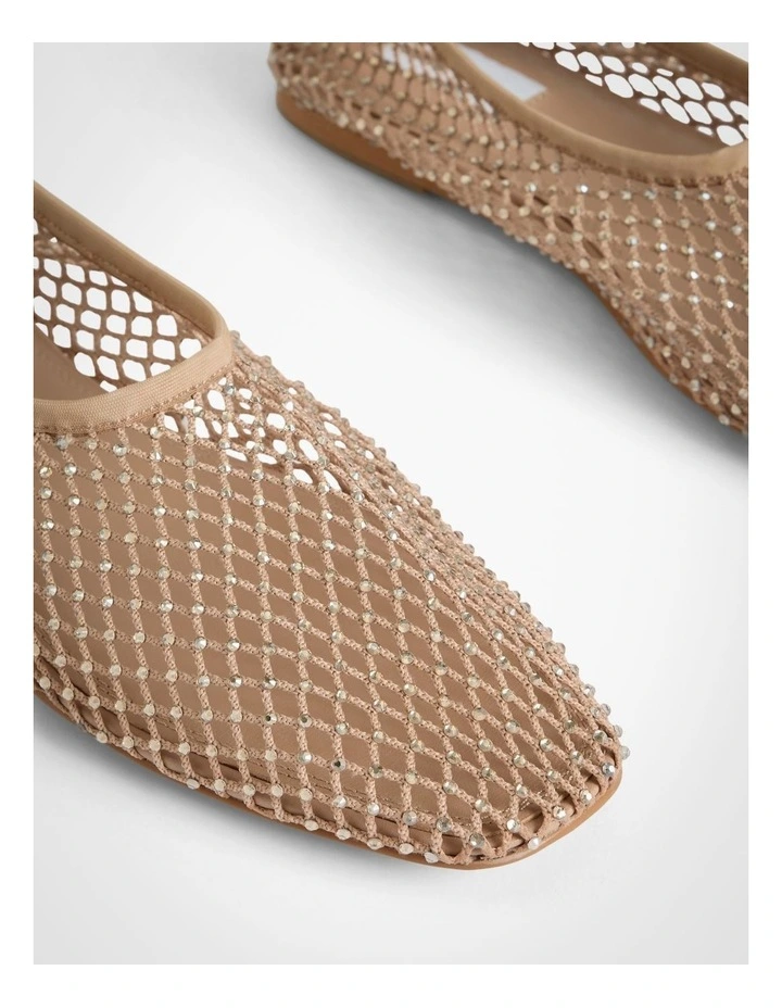 Mindy Mesh Flats in Nude image 4
