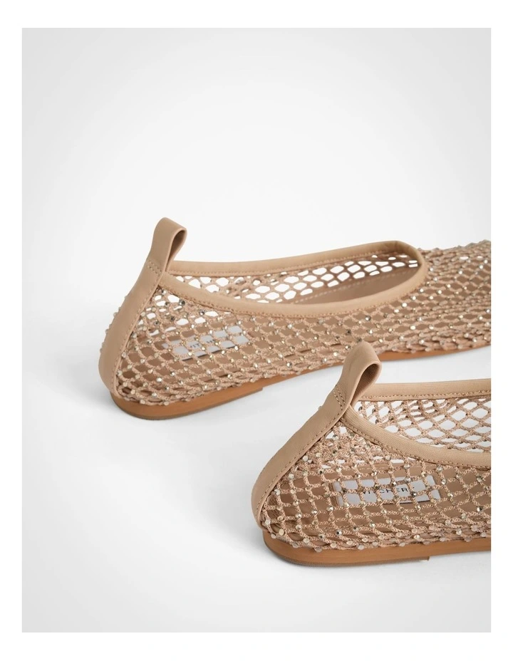Mindy Mesh Flats in Nude image 5