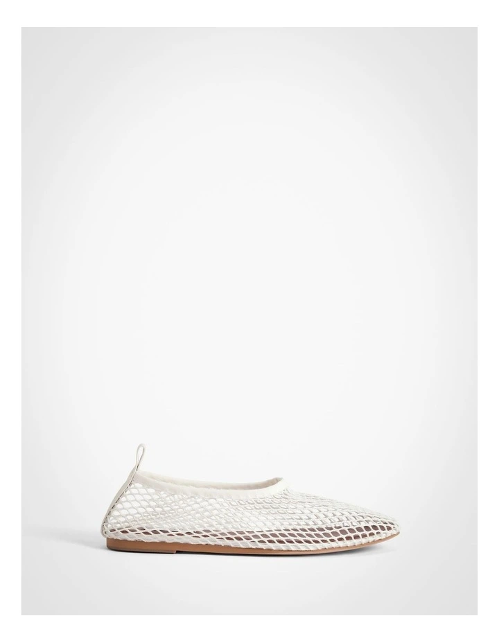Mindy Mesh Flats in Fresh White image 1
