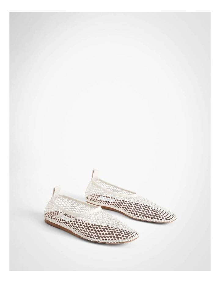Mindy Mesh Flats in Fresh White image 3