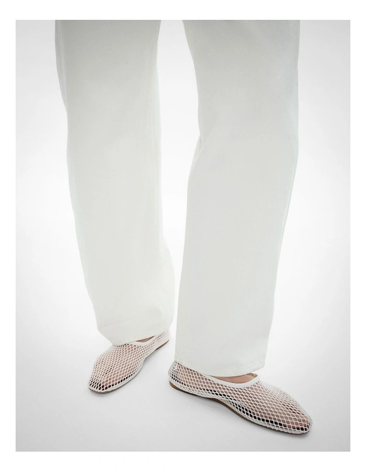 Mindy Mesh Flats in Fresh White image 4