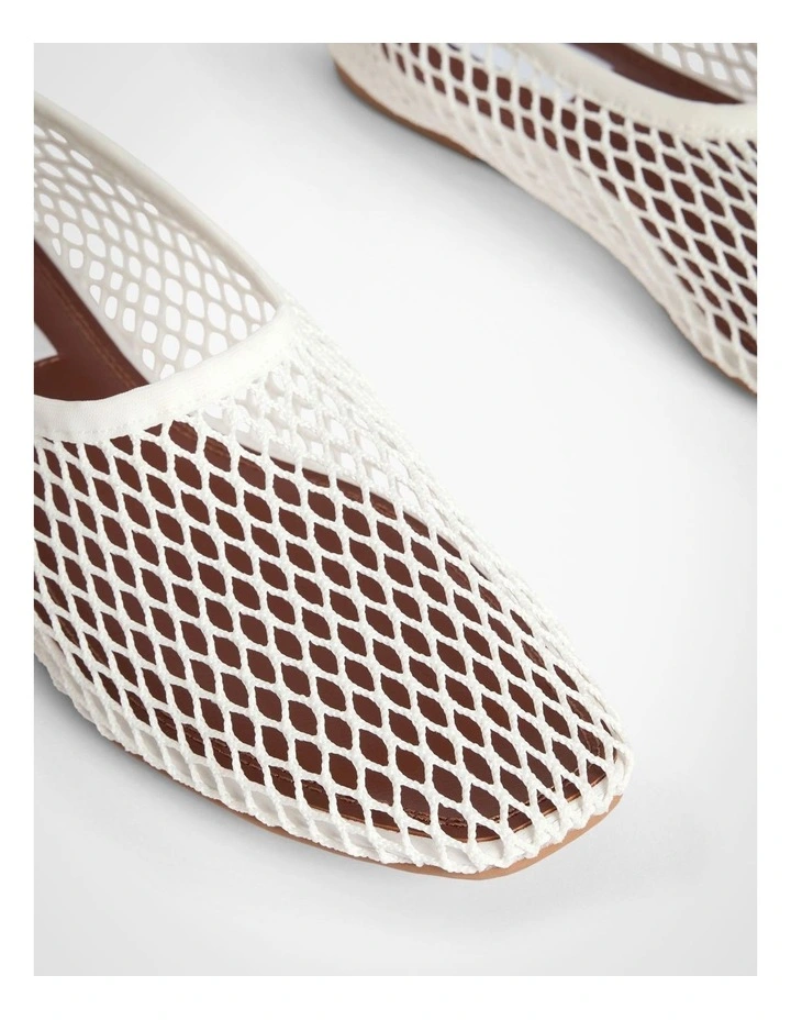 Mindy Mesh Flats in Fresh White image 5