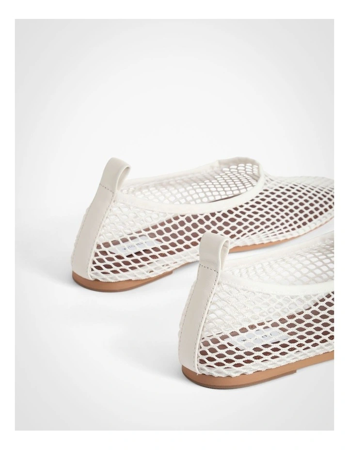 Mindy Mesh Flats in Fresh White image 6