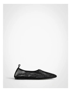 Mindy Mesh Flats in Black