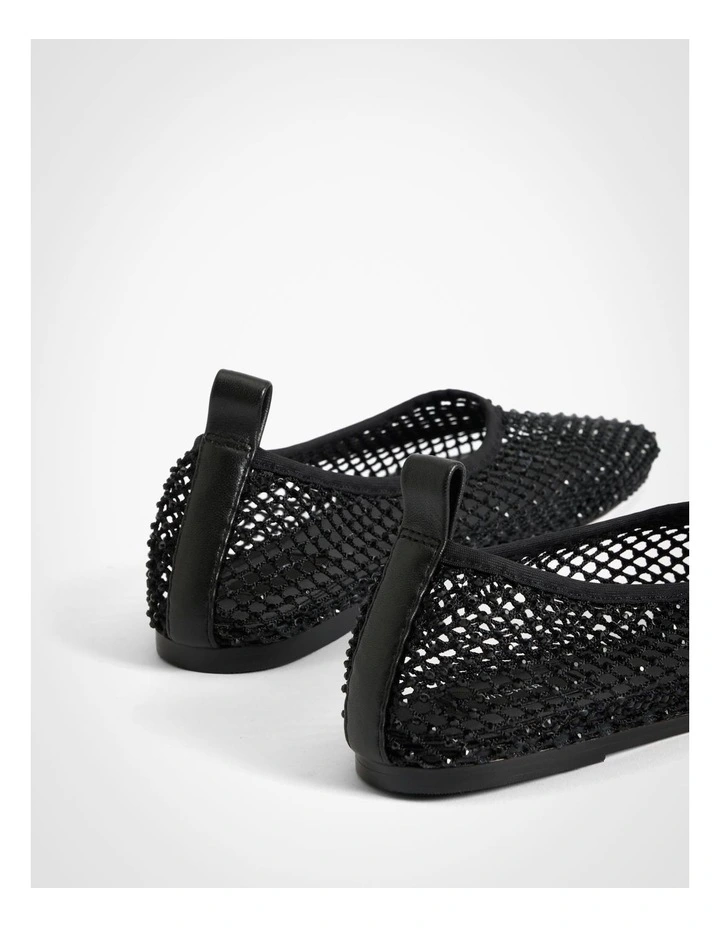 Mindy Mesh Flats in Black image 5