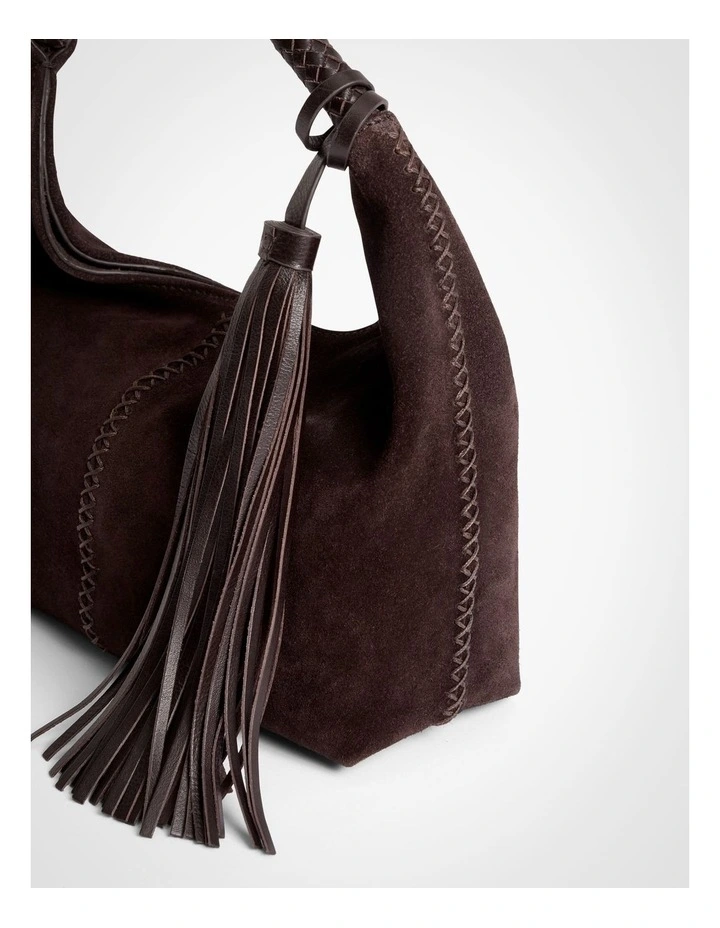 Jade Mini Tassel Bag in Espresso image 3