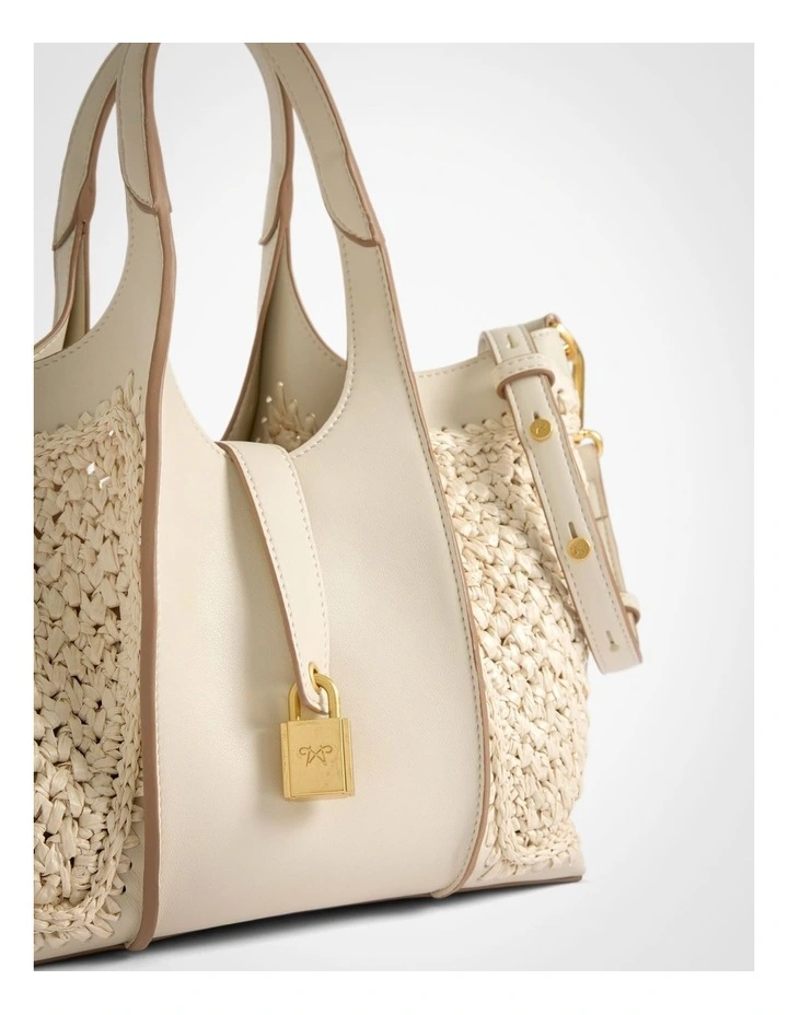 Yasmin Mini Weave Bag in Chalk image 3