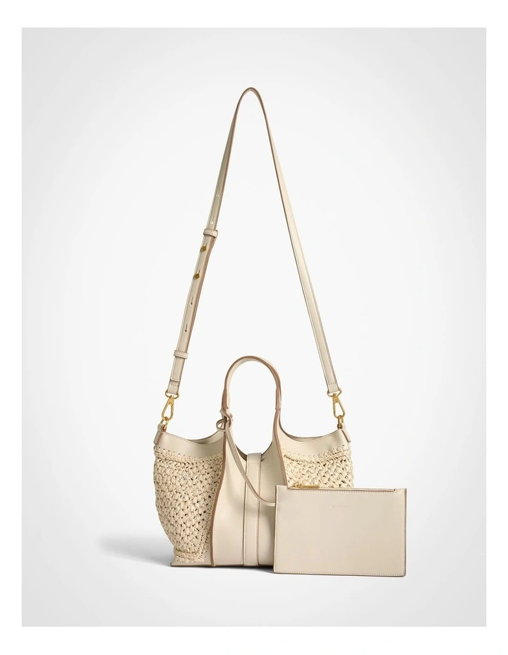 Yasmin Mini Weave Bag in Chalk image 5