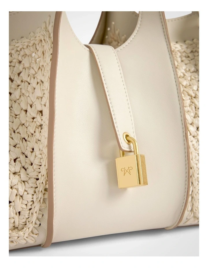 Yasmin Mini Weave Bag in Chalk image 6