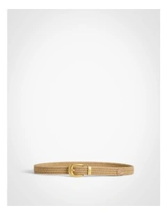 Cora Stretch Woven Belt in Natural