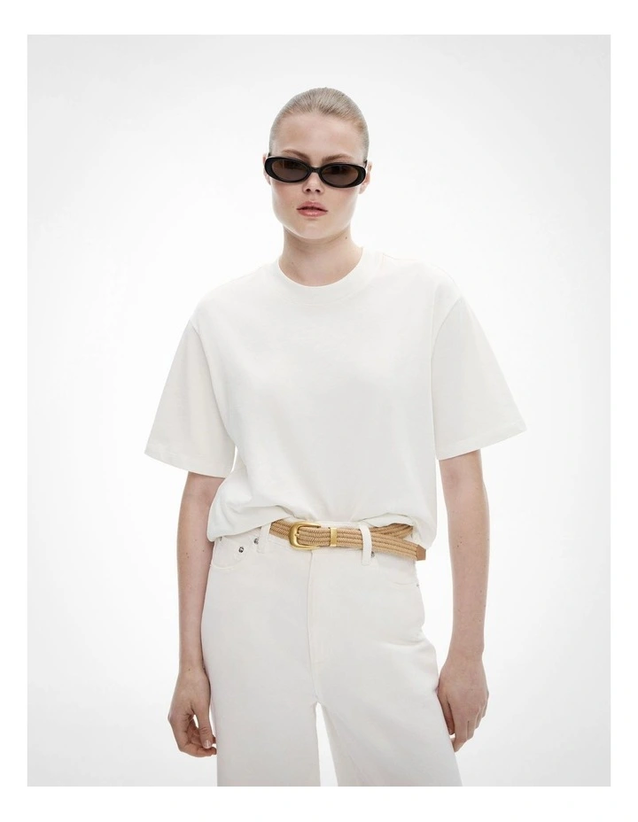 Cora Stretch Woven Belt in Natural image 2