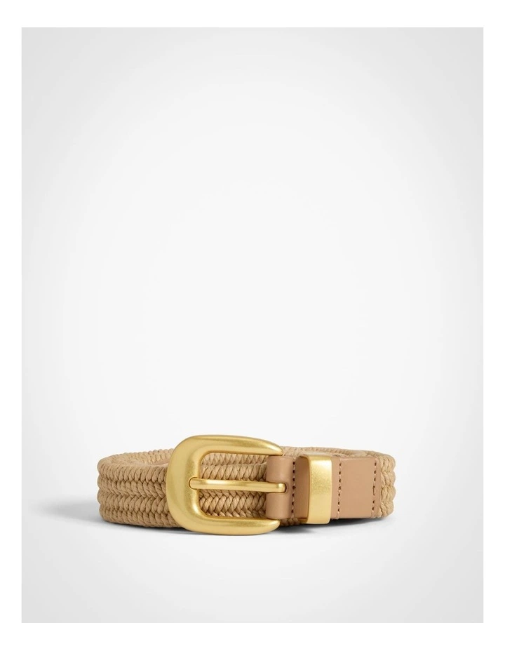 Cora Stretch Woven Belt in Natural image 3