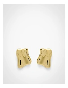 Ruby Stud Earrings in Gold