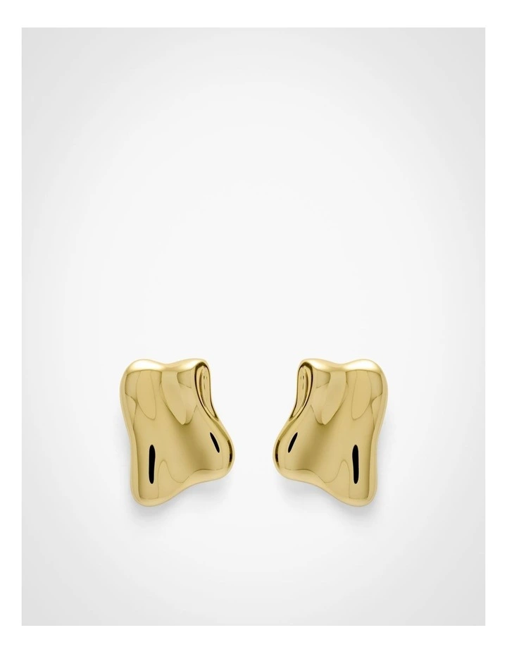 Ruby Stud Earrings in Gold image 1