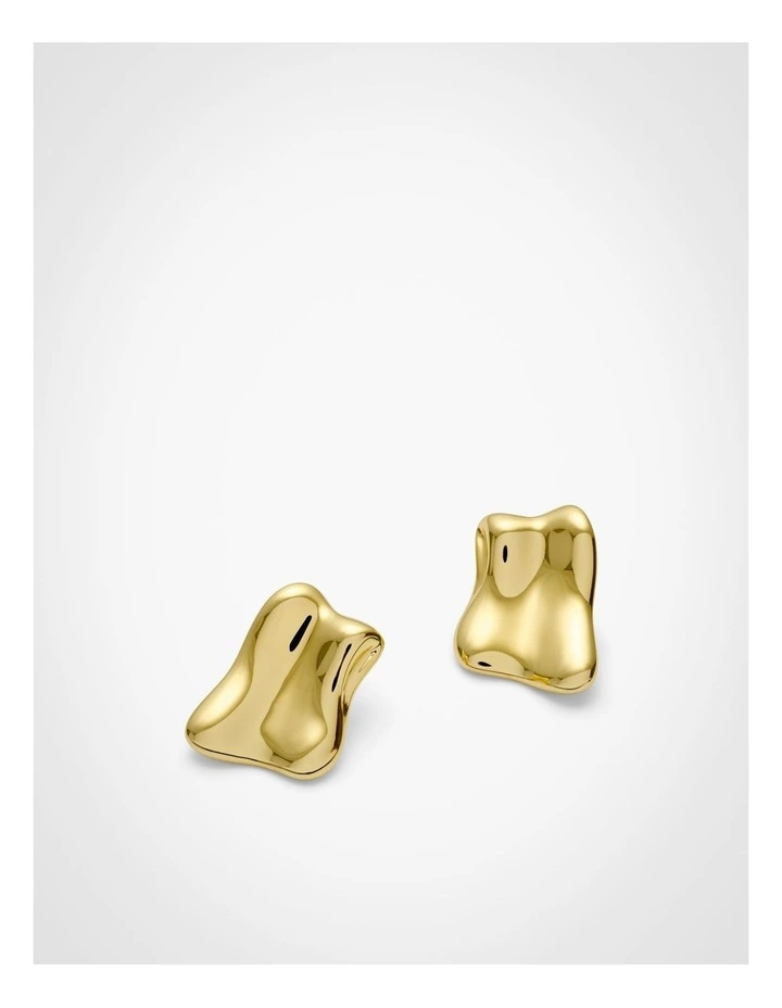 Ruby Stud Earrings in Gold image 5