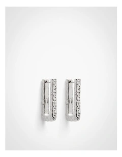 Sage Hoop Earrings in Silver