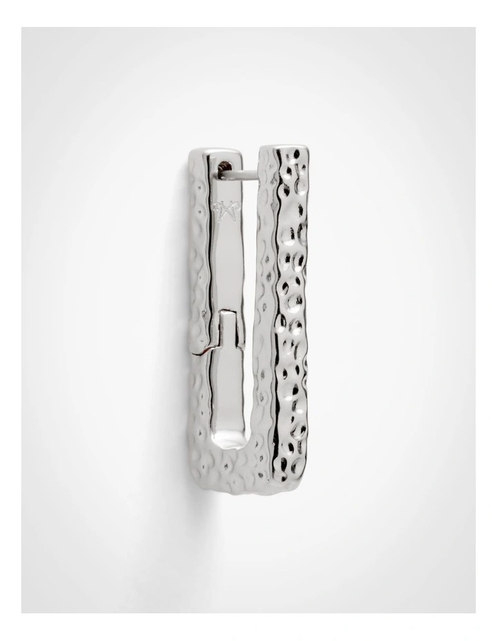 Sage Hoop Earrings in Silver image 3