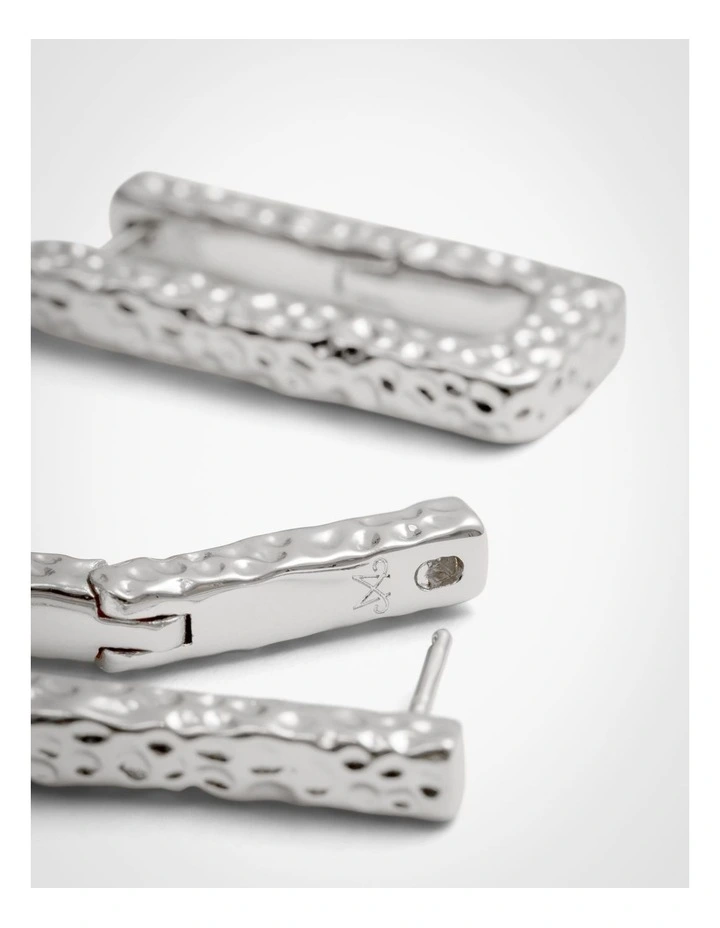 Sage Hoop Earrings in Silver image 4