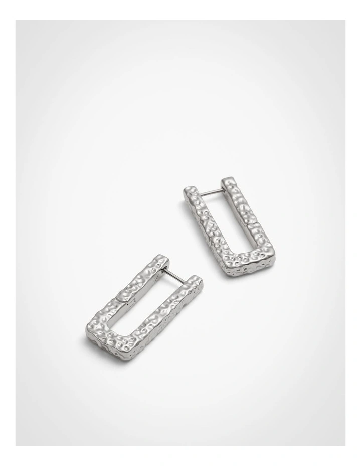 Sage Hoop Earrings in Silver image 5