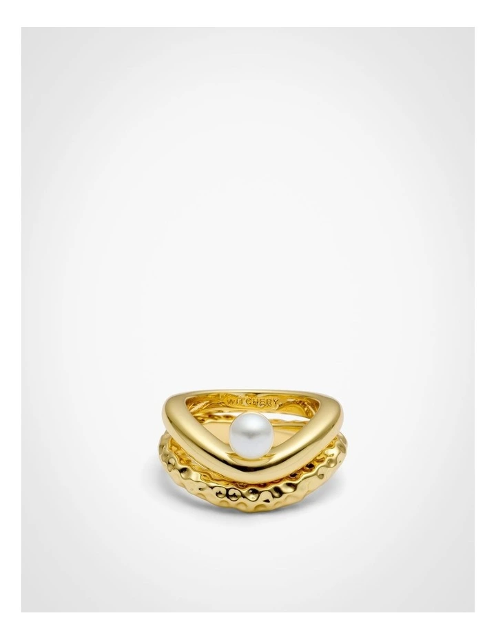 Sage Ring Stack in Gold image 3