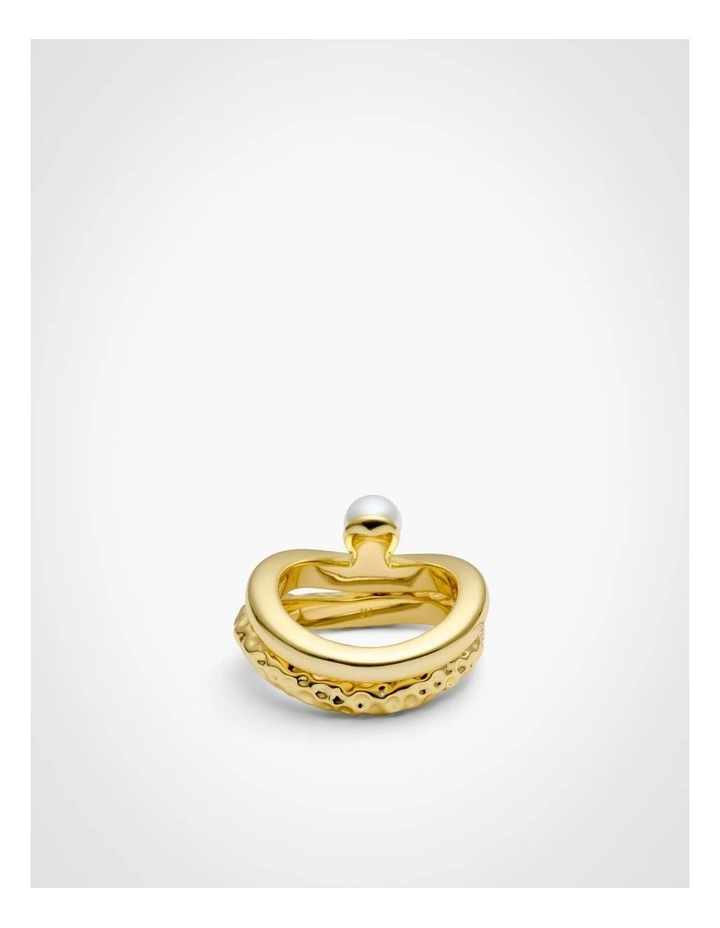 Sage Ring Stack in Gold image 4