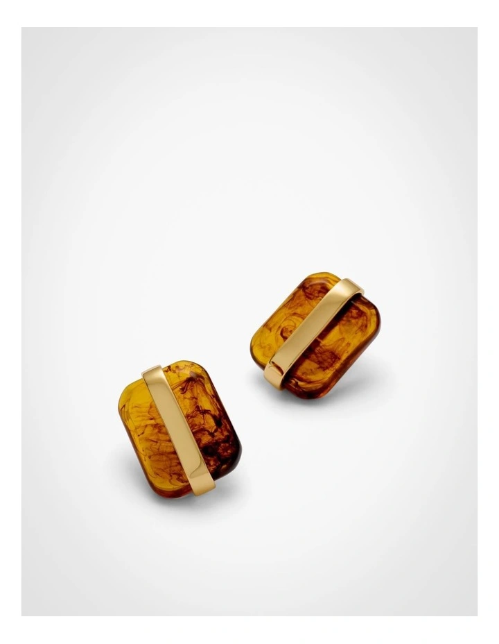 Nerida Stud Earrings in Gold image 5