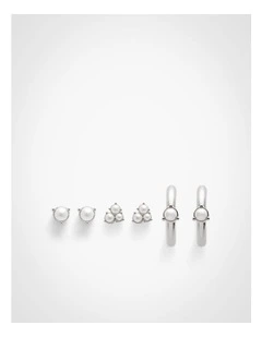 Jordyn Earrings Set in Silver