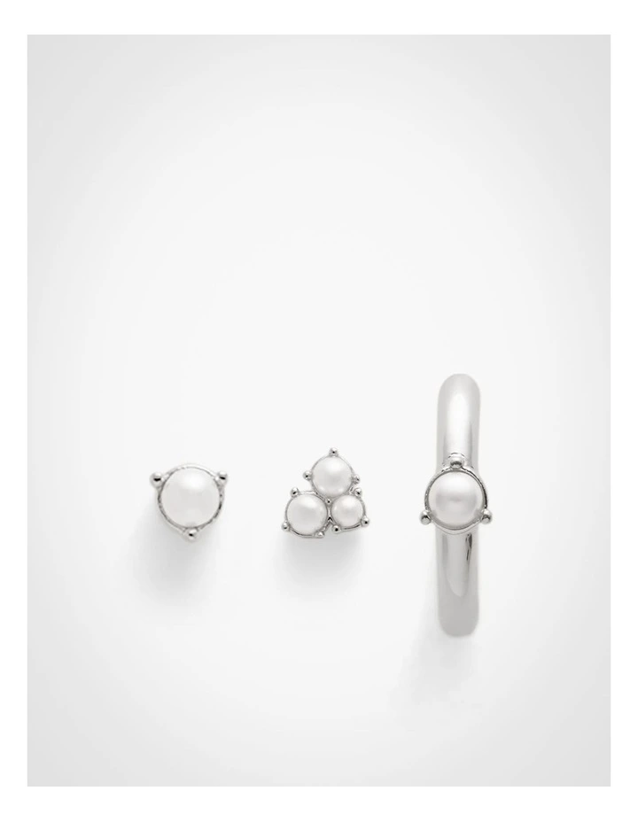 Jordyn Earrings Set in Silver image 3