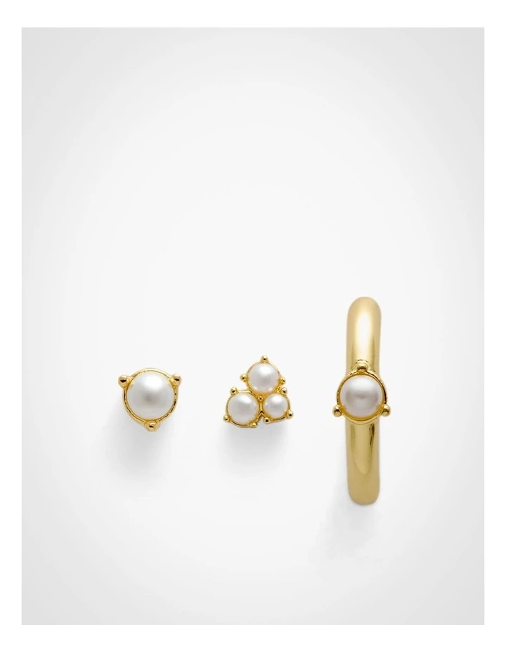 Jordyn Earrings Set in Gold image 3