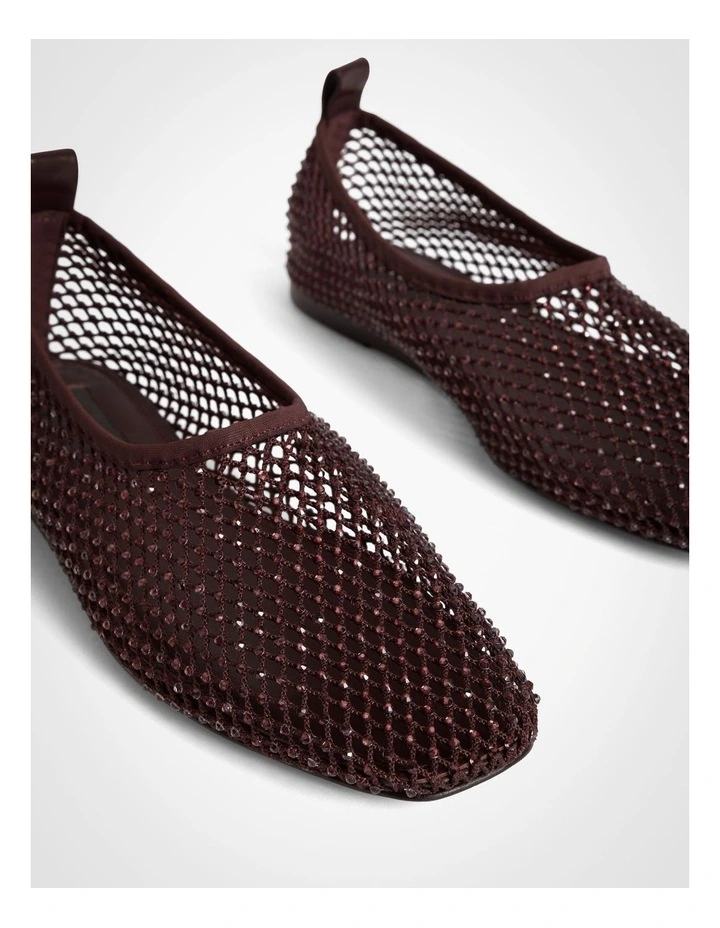 Mindy Mesh Flats in Fig image 4
