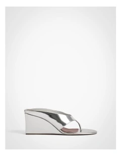 Leni Wedge Heels in Silver
