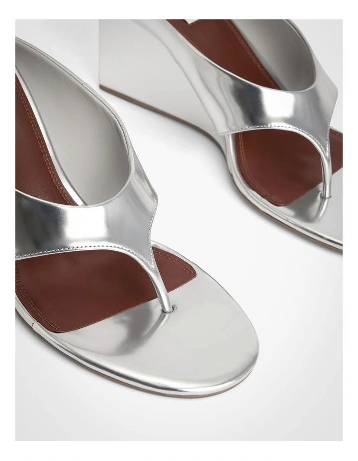 Leni Wedge Heels in Silver image 4