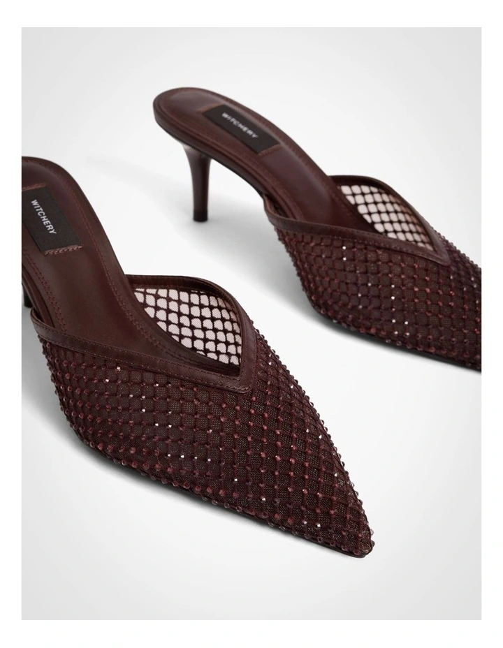 Mindy Mesh Mule Heels in Fig image 4