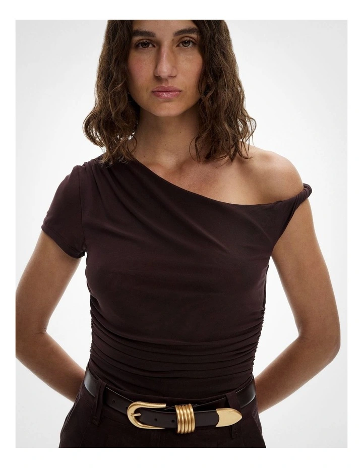 Twist Mesh Bodysuit in Fig image 3