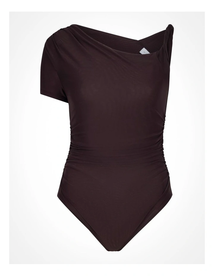 Twist Mesh Bodysuit in Fig image 5