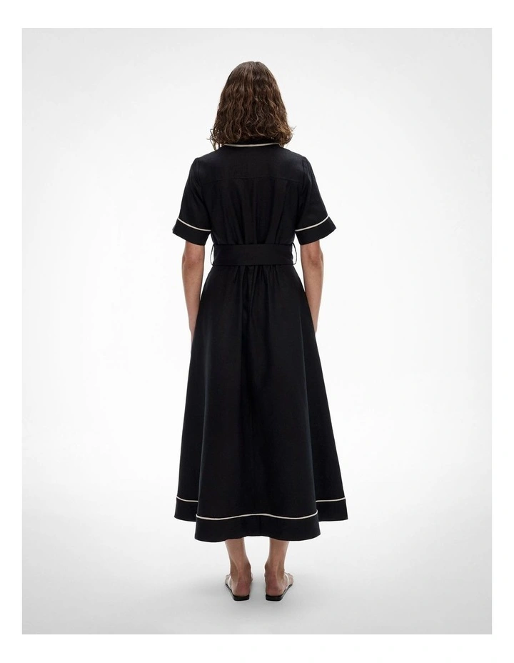 Contrast Maxi Dress in Black image 5