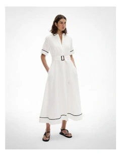 Contrast Maxi Dress in Fresh White