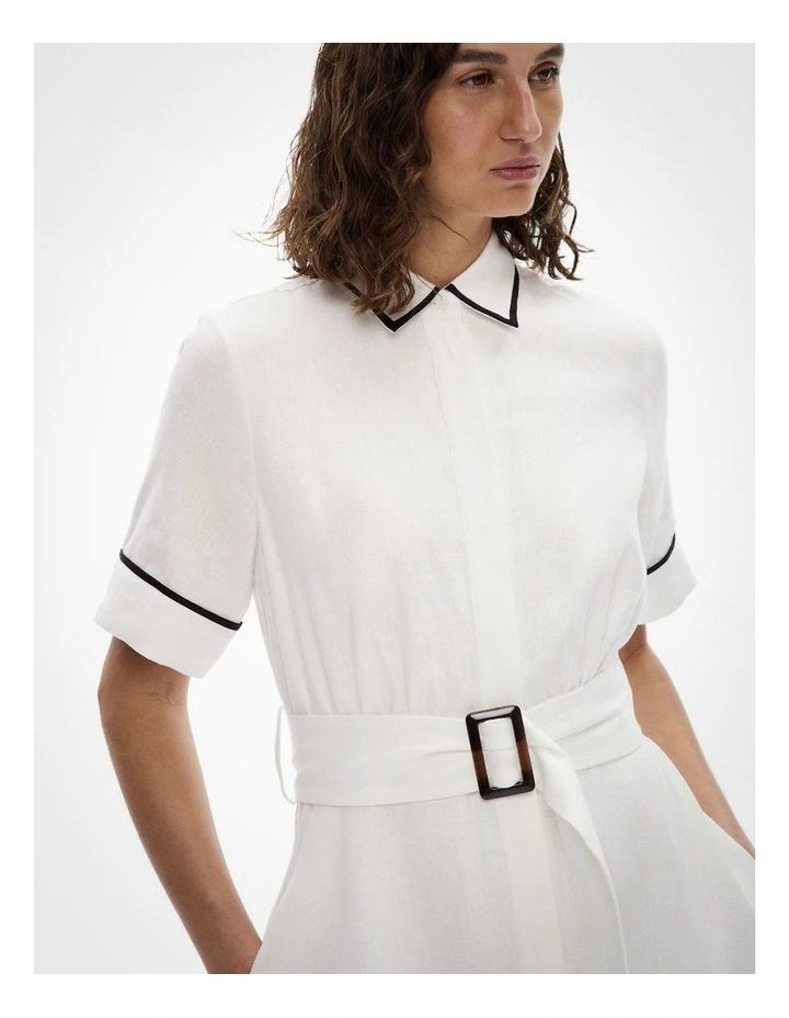 Contrast Maxi Dress in Fresh White image 2