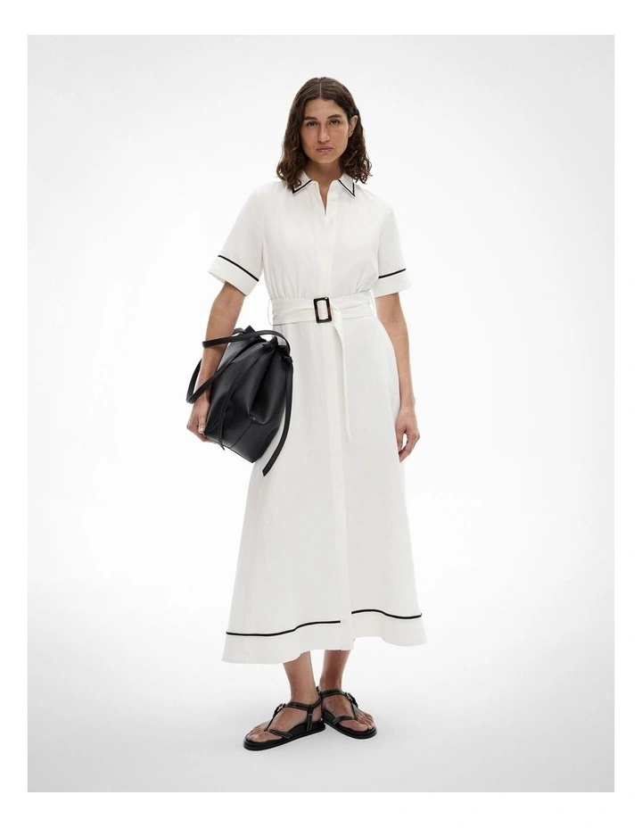 Contrast Maxi Dress in Fresh White image 4