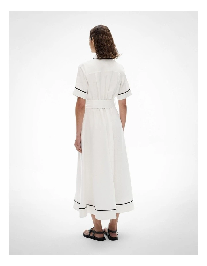Contrast Maxi Dress in Fresh White image 5