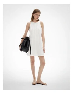 Seam Detail Swing Dress in Fresh White