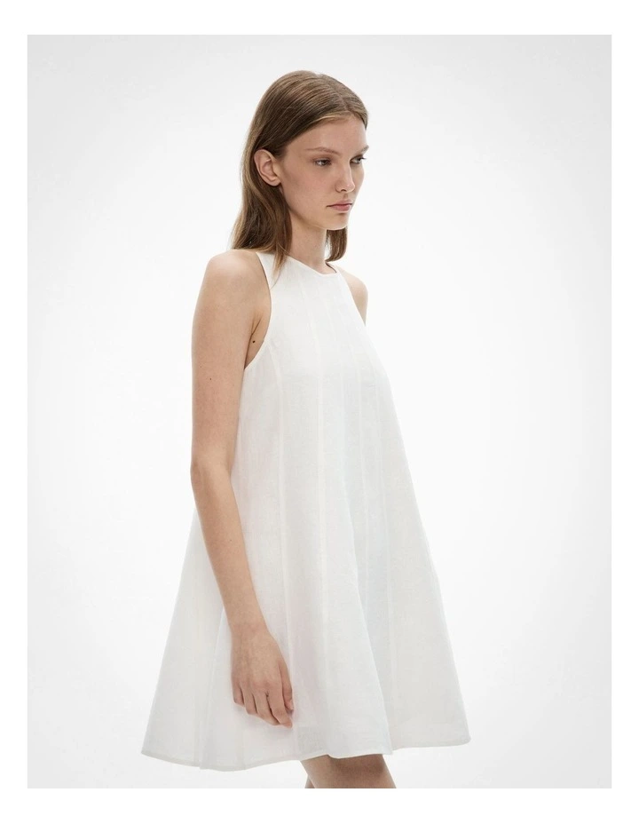 Seam Detail Swing Dress in Fresh White image 2