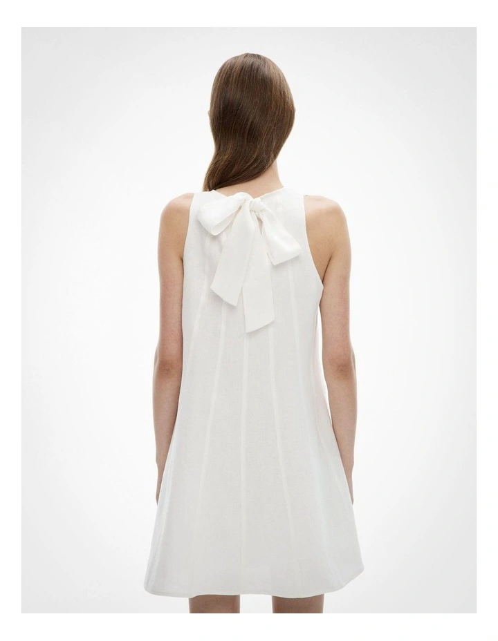 Seam Detail Swing Dress in Fresh White image 5
