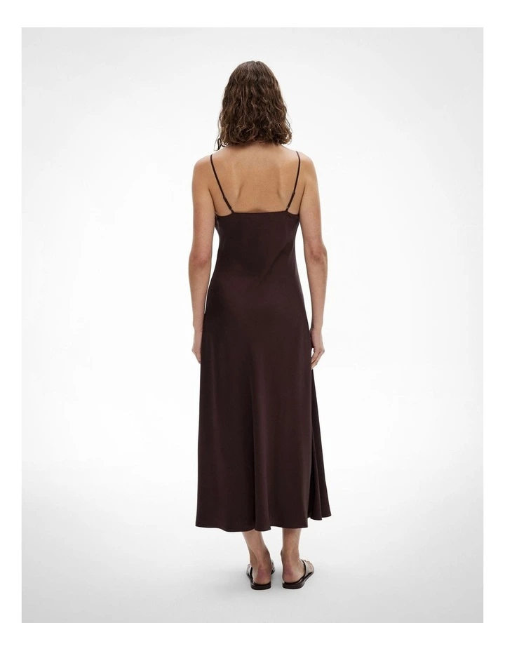 Button Maxi Dress in Espresso image 5