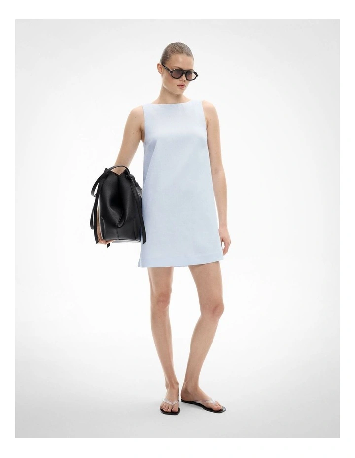 Button Side Dress in Blue Air image 1