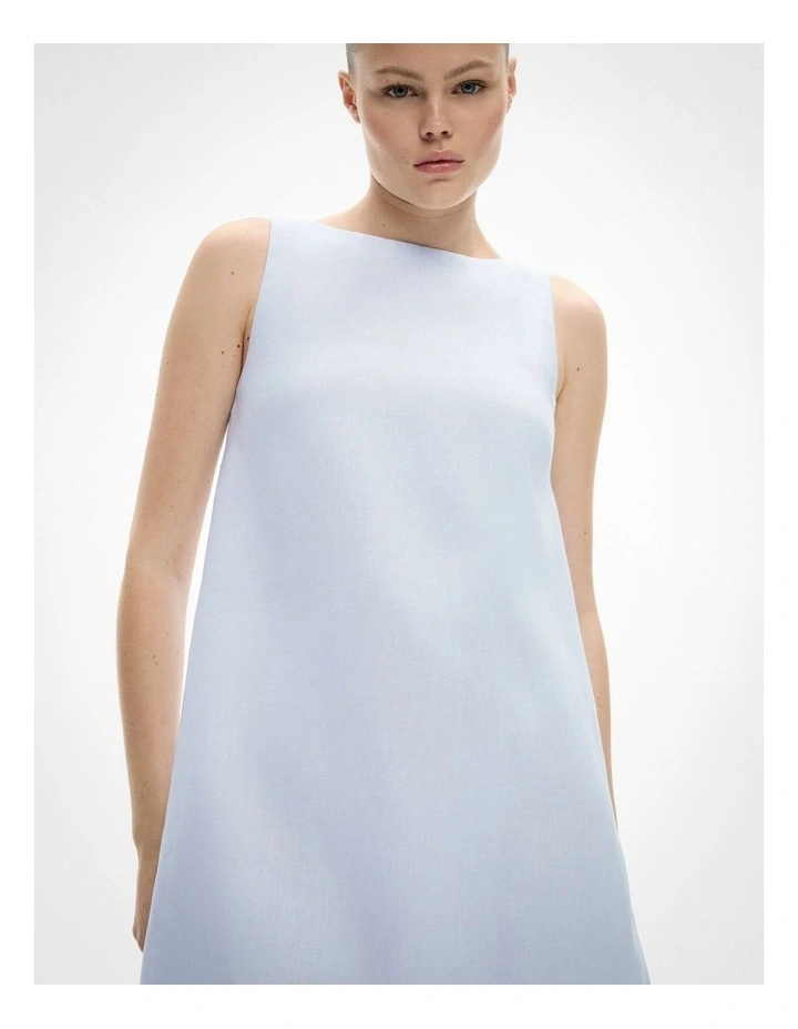 Button Side Dress in Blue Air image 3