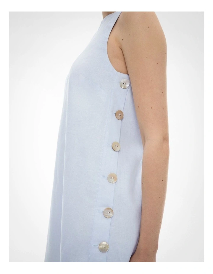 Button Side Dress in Blue Air image 4